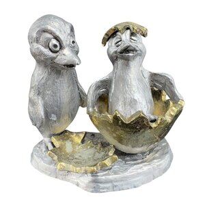 1985 Michael Ricker Pewter Metal Figurine Heather and Heidi Heavy Figure Signed